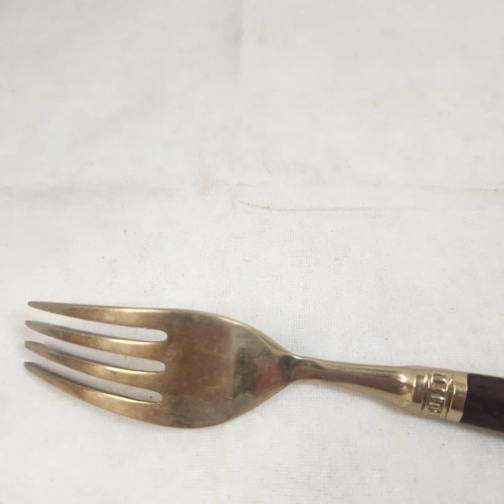 Pottery Barn antique bronze rosewood flatware salad fork thailand